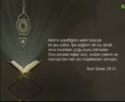 HİLAL TV televizyonunda 2 Şubat 2015 tarihinde yayınlanan, Erdem UYGAN&#39;ın sunduğu, Prof Dr Caner TASLAMAN’ın konuk olduğu “Dinin Fıtrat Oluşu” konusunun ele alındığı, Yükselen Sözler programında yer alan ayetlerden, Rum Suresinin 29. - 31. ayetleri arasının Türkçe meali.nnnYanlış yapanlar, aslında bilgisizce kendi heveslerine uyarlar. nAllah’ın sapık saydığını kim doğru yolda sayabilir? nOnlara yardım edecek kimse de olmaz. nSen yüzünü dosdoğru bu dine,