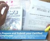 Happy Day, ATC Students! &#_&#nnOur topic today is How to Prepare and Submit your Certified List of Employees Qualified for Substituted Filing (Annex “F” of RR 11-2018) :)nnIn this ATC Videos, you will learn the following:nna. Understand the concept of Certified List of Employees Qualified for Substituted Filing;nb. Determine whether or not to submit Certified List of Employees Qualified for Substituted Filing;nc. Learn whether or not employees are qualified for substituted filing;nd. Recogniz