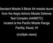 The Missile Defense Agency (MDA) and U.S. Navy sailors manning the Aegis Ashore Missile Defense Test Complex (AAMDTC) at the Pacific Missile Range Facility (PMRF) at Kauai, Hawaii, successfully conducted Flight Test Integrated-03 (FTI-03). nThis was an operational live fire test demonstrating the Aegis Weapon System Engage On Remote capability to track and intercept an Intermediate Range Ballistic Missile (IRBM) target with an Aegis Ashore-launched Standard Missile-3 (SM-3) Block IIA intercepto