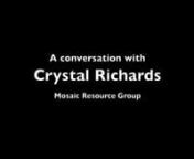Crystal Richards is a certified Project Manager and owner of Mosaic Resource Group.nnUse the links below to see the rest of the interview.nnPart 1 - Introduction: https://vimeo.com/305614737nnPart 2 - Challenges and the Role of the PM: https://vimeo.com/305714519nnPart 3 - How to Deliver Bad News to a Client: https://vimeo.com/305714688nnPart 4 - PMP Certification and Launching a PM Business: https://vimeo.com/305714853nnPart 5 - One Thing Crystal Wish She&#39;d Known Before Starting Her Business: h