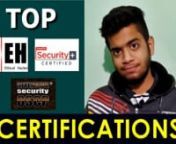 In this video you will get a detailed knowledge on what certifications is best for you if you want to get a decent job in Ethical Hacking. MUST WATCH!!!!nn--------------------------------------------------------------------------------------------------------------------------------------------------------------------------------------------------------------------------------------------------------------- Download my OFFICIAL APP to learn ethical Hacking FREE: https://play.google.com/store/app
