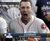 The Houston Astros third baseman talks about the teams’ success against AL Cy Young winner Blake Snell, and says the 2019 Astros are built around being tough outs.
