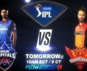 PR_IPL_DELHI CAPITALS vsSUNRISERS HYDERABAD tomorrow_1 from ipl delhi vs hyderabad