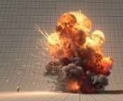 Explosion RnD done in Houdini 16.5. Costum combustion model and microsolvers built in opencl language. It was simulated using the CPU. Simulation time 5 hours, total voxel size last frame 17.8 billions for 116GB of RAM for the main explosion. The trails were 50 additional simulations, taking from 1 to 30 minutes per sim. Rendered in Mantra with custom our own shader, average rendering time around 2 hours per frame with a memory footprint peak of 15GB.nnVisit http://alps-vfx.com/ for more informa