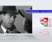 • CASABLANCA – “Here’s looking at You…”nn1942. World War ll.Casablanca, Morocco – at the time that the Vichy French Government was still looking after its overseas Protectorates whilst the Nazis occupied Paris and the northern half of the country after the capitulation of France’s armed forces…nnThis film is – for its lighting and cinematographic excellence at every level – story, camera-work, acting and editing – one of THE most important productions to have come out o