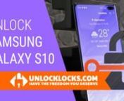 Get unlock code now https://unlocklocks.comnnnHow to Unlock Samsung Galaxy S10 by Unlock Codenn1. With or without SIM Card inserted type *#06# on your mobile dialpad tonyour device IMEI number and note it down as you will need to order the uniquenunlock code of your Samsung Galaxy S10.nn2. visit https://unlocklocks.com/ and order your unlock code. once unlock codenarrived in your email complete steps below to enter the unlock code.nn3. Power off the device and remove the original SIM card if ins