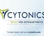 Cytonics® Corporation is a biotechnology company specializing in the development of diagnostics and therapeutics for osteoarthritis (OA), a disease of the joints that renders the afflicted immobile and in constant pain. Our initial product was a biomarker assay for the detection of inflammation in joints and in the spine. This discovery led to the development of a therapy that uses a novel protein called A2M (alpha-2-macroglobulin) to halt the progression of osteoarthritis and allow the body to