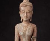 Material: Bronzen62 cm highn13,2 cm wide and 14,5 cm deepnAbhaya MudranMiddle 20th centurynOriginating from BurmanNo. X25nhttps://www.burmese-art.com/catalog/old-bronze-buddha-statue-from-burma-x25