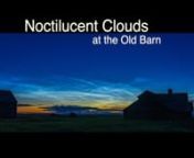This short video features a time-lapse of noctilucent clouds from June 19, 2019, as seen from southern Alberta. This was a very bright display with lots of structure. As is usual with NLCs, the clouds moved slowly with an east to west motion, often showing rippling waves – gravity waves – that stand in place, as if the clouds are pouring over something below them in the sky. nnThe video clip begins and ends with a still image panorama shot before the movie sequence. nnThe time-lapse is made