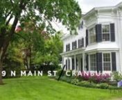 In the heart of historic Cranbury, this beautiful 4 bedroom single family house offers a perfect balance of tranquil family living and close proximity to the towns amenities. Stroll down Main Street to have ice cream at the Gila space to unwind and relax. To the right of the entrance hall the wood floor continues into the living room with its tall windows in the bay, overlooking the landscaped front yard. This space which has a wood burning fireplace, is perfect for gatherings, big or small. I