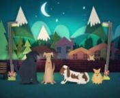 Dog Cafe is the second of two short animations produced for Disney Playhouse. nnI chose this story to bring to life, initially attracted to the lovely story and its collection of funny dog characters, as well as the atmospheric night-time setting. nnThe style was designed to look like felt cut-outs. This was then brought to life by Ryan giving the characters lovable personalities. For the backgrounds, he separated all of the layers into 3D space giving the settings strong depth of field and para