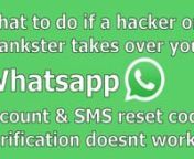 Recently my whatsapp account got hacked. Wanted to share how it happened so everyone can avoid falling prey to this trick.nnAlso if your whatsapp is already hacked, the best way is to contact Whatsapp Support by Email. It worked for me. I wrote them an email.nnhttps://www.whatsapp.com/contact/?subject=messengernnDear Support,nnThis is _______. I live in Hong Kong.nnMy mobile number is :____________nnMy whatsapp account has been hacked and I want to reset it. Someone is controlling my account a