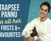 The super talented, Taapsee Pannu recently met with Pinkvilla and revealed all her firsts. The actress will soon be seen in Soorma along side Diljit Dosanjh. She revealed to us the first time she met Diljit, their first scene together, her favourite actors in Bollywood, first car and more. Watch on the video to know all of Taapsee&#39;s firsts and favourites. nnTaapsee worked as a software professional and also pursued a career in modelling before becoming an actress. During her modelling career, sh