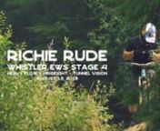The day after Richie Rude narrowly missed out on a podium at the 2018 Whistler EWS we dragged him out for a hot lap recap on Stage 4 - Heavy Flow to Hind Sight to Lower Tunnel Vision. nnI guess you could call this a recovery ride.nnSorry about the POV jump cuts, the gimble was no match for Richie&#39;s riding. And we didn&#39;t have the heart to make him sprint the Tunnel Vision flat section.nnSit back and engage warp speed.nnRichie runs OneUp Components Bash Guide, M9000 Chainring, Axle F and EDC Tool