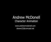 Andrew McDonell: Character Animation Reel Breakdownnn00:03-00:16 – “Temple Exploration”n•tPersonal Projectn•tSoftware used: Mayan•tResponsibilities: All character animation, cinematography, environment, lighting, modeling and rigging of glowstick.n•tBonnie Version 2 Rig by Josh Sobelnn00:16-00:33 – “The Lion and the Loth”n•tCreature animation test for Realistic Creature Animation class instructed by Linda Bel.n•tSoftware used: Mayan•tResponsibilities: All creature anima