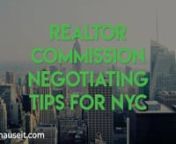 How to Negotiate with a Realtor on Commission in NYC https://www.hauseit.com/how-to-negotiate-with-a-realtor-on-commission-nyc/nnSave Money When Buying in NYC: https://www.hauseit.com/hauseit-buyer-closing-credit-nyc/nnIt’s much better to negotiate the listing agent commission vs the buyer agent commission because buyer agents represent 90% of all home buyers, which means you’ll want their full attention if you want your home to sell. It’s easier to convince a listing agent to take a hairc