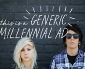 This Is a Generic Millennial Ad, created with And/Or studio, shows how easy it is to appeal to anyone born between 1980 and 2000. The good news? Thanks to social media, it&#39;s easy to connect with this influential audience. The bad news? They hate spending money on things. (Except for maybe avocados.)nnSee and license the clips used at dissolve.com/millennialnnTo publish or broadcast this video, contact press@dissolve.com, or tweet us at @dissolve. Media outlet? Grab the media kit at bit.ly/GenMil