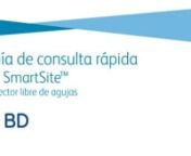 Vídeo 3 - Guía de consultarápidaBD SmartSite Conector libre de agujas from video smart bd