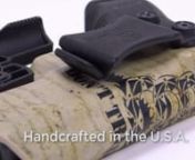 Are you looking for the best concealed carry holster on the market?Well, the search is over, because at Muddy River Tactical our Inside the Waistband Kydex Holsters are our best sellers!Our holsters are handcrafted in the USA by hard working American Workers!Your Glock 19 / 23 IWB Kydex Holster will be custom molded to your exact firearm.This guarantees a holster that fits and secures your firearm perfectly!Furthermore, by custom molded to our exact specifications of your firearm, you