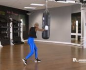 1. Wear boxing gloves for this exercise.n2. Stand in boxer&#39;s stance facing the bag, left foot pointed at 12 o&#39;clock, right foot behind pointed at 2 o&#39;clock.n3. Hold gloves up to guard the face.n4. Powerfully thrust same arm as backward leg in a rotational arc to hit the side of the bag at chest height. n5. Maintain a bend in the elbow throughout the movement.n6. Reset and repeat.