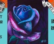 Learn how to paint a Blue Rose bud Daily Art #19 of 30. Easy and explained for the Beginner of Acrylic painting.