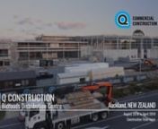 Q Commercial Construction are experts in the construction of Coolstores and Temperature Controlled Distribution Centres. nnThis is a timelapse video of the construction of Bidfoods latest Distribution Centre in Hobsonville, Auckland. nnPROJECT OUTLINEnClient: Bidfood NZnProject Value: &#36;17mnConstruction Period: August 2018 to August 2019nConsultants: Peter Swan LtdnReferee: Phil Meyer-Smith, Peter Swan Ltd, phil@pswan.co.nznnSYSTEMATIC APPROACH DELIVERS HOBSONVILLE DISTRIBUTION CENTRE nnBidfood