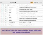 ZenMail (https://zenmailhq.com) is a new approach to email -- a way to take back control of your email.nnChrome: https://chrome.google.com/webstore/detail/zenmail/kbhafnckenhchoejjiebccaehcnphgjannFirefox: https://addons.mozilla.org/en-US/firefox/addon/zenmail/nn✨ Features ✨nn✅Email Screener to automatically screen emails from first time or unknown sender -- keep only the emails you care about in Inbox (Inbox Zero �)nn✅One click workflows to automatically route incoming emails to *