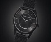 Filippo Loreti: Rome Matte Black Quartz Mesh Bracelet 360° Experience from matte black watches for men