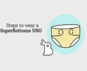 Please wash the UNO with detergent before use.nnSuperBottoms UNO contains :na) Multi-size waterproof outernb) Dry Feel pad with SuperDry Feel liningnc) Booster pad (can be purchased separately)nnStep 1 : Snap Dry Feel pad on to the waterproof outer, with the help of two snap buttons. If required adjust the length of the Dry Feel pad by folding at front. For extra absorbency snap booster pad to Dry Feel pad.nnStep 2 : Your diaper is now ready to wear. Place baby&#39;s bum over the open diaper, snap t