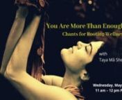 Join Taya Mâ Shere for a lush, percussive Hebrew Priestess chant journey. We’ll anchor gratitude and attune to positive resources in this moment, in our bodies, in our communities and in our ancestral lineages.nnTaya Mâ Shere co-founded Kohenet Hebrew Priestess Institute, teaches Jewish Ancestral Healing and is on faculty at Starr King School for the Ministry. She is co-author of The Hebrew Priestess: Ancient and New Visions of Jewish Women’s Spiritual Leadership and four albums of Hebrew