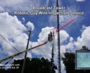 Robotic guy wire and wire rope inspection service peers through cable wrappings to locate corrosion and loss of metallic area. Know when to replace your wire rope. https://www.Infrastructurepc.com