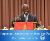 An important announcement for the church membership! Please respect Pastor Gass and family by not sharing this video on social media or by email! Please visit our church website to view this video.A Again, DO NOT SHARE ON ANY SOCIAL MEDIA OR EMAIL!