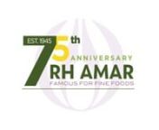 On 4th July 2020, we were due to celebrate RH Amar&#39;s 75th Anniversary with a boat trip on the River Thames. Instead, we had to settle for a Zoom gathering, at which Rob shared this video he made to mark the company&#39;s latest milestone.