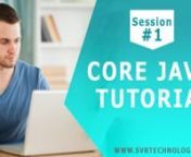 Core Java Tutorial Videos - Java Training - SVR https://goo.gl/y9deU6nnCore Java Tutorial Videos - Java Training - SVR, Java Is one of the world’s most important and widely used computer languages, and it has held this distinction for many years. At SVR Technologies, we’re convinced that the internet is enabling lifelong Core Java Tutorial Videos in ways that would have been inconceivable a generation ago. We are giving professional training in Java Training, because our trainers here are no