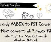 Looking to MBOX to PST Converter? You need to convert MBOX to PST files because PST is compatible with both Mac Outlook and Windows Outlook.nnHowever, considering most of the file converters that claim to perform this conversion are hard to use, this data export job can become quite exhausting and risky for your data integrity. Ordinary file converters do not extract the information cleanly, leaving certain items fragmented or completely damaged.nnA typical MBOX to PST converter are usually not