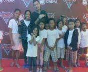Iron man and Spiderman invited our children to watch the premier of Spider Man Homecoming