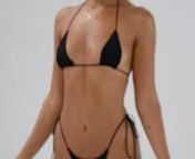 Amalia Bikini Top & Bottoms - Black from top bikini