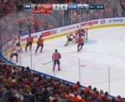 This clip demonstrates the repeat of a similar play originally failing the first time but when replicated again led to the improvement and successive goal scoring for the Calgary team (Mulligan, McCracken, Hodges, 2012; FurleyHockey NL, 2012; Hockey Eastern Ontario). The deflection occurs with Calgary immediately going back on attacking offense for puck retrieval when play has been steered to the outside of the rink, leading to a regroup of players to maintain this possession and continue to p