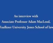 This video is an interview with Professor Adam MacLeod, Faulkner University, Jones School of Law regarding Attorney General Sessions&#39; Oct 6, 2017th Memorandum on religious liberty. .Link to the 25 page: https://www.justice.gov/opa/press-release/file/1001891/download nnThe following links are articles by professor MacLeod that pertain to this videos discussion.nnOn religious liberty generally:nhttp://www.thepublicdiscourse.com/2016/05/16907/nhttp://www.thepublicdiscourse.com/2017/11/20277/nnO