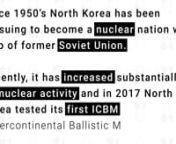 An animated infographic made in After Effects and Illustrator that try to raise awareness of the current situation regarding the North Korean missile and nuclear developments, and the potential level of threat for the whole world.nA project for Advanced Animation course at Seneca College.nnBackground music credits: