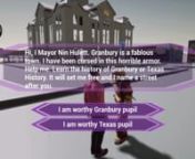 Granbury Square will enter into the modern digital game world. This will be a virtual reality (VR, also referred to immersive multimedia) experience in which the viewer will occupy in Granbury Square and explore the city. The Granbury Downtown Square is the first town square in Texas to be listed on the National Register of Historic Places, and will soon be the first town to offer true immersion in a virtual reality in 3D.nnTrue VR is a physical experience that feels real, but is out of reach, m