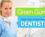 http://greengorillamedical.com/dentist-video-marketing/nnAt Green Gorilla Medical we produce videos for DENTISTS nationwide!Dental Video Marketing is a powerfully visual way to SHOW what you do and DEMONSTRATE what sets you apart!nnDentist Videos let you INTRODUCE YOURSELF to new patients and EXCITE YOUR AUDIENCE about what you can do to make their lives better!We are experts at producing engaging, high-quality Dental Videos that get your phones ringing!nnWe make videos for Cosmetic Dentists