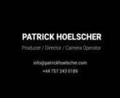 Some of the best clips from over 10 years in the industry. Clients range from Samsung and Toshiba to Al-Jazeera English and The United Nations. nAll work produced, directed and or shot by Patrick Hoelscher. info@patrickhoelscher.com