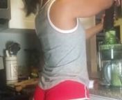 This sexy thick angel is cooking with grease n greens to get an ass like that