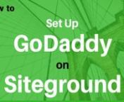 Learn how to set up a Godaddy domain on Siteground hosting account. nSave on your New Siteground Hosting Plan: www.siteground.com/go/gmmnnIn this video you&#39;ll learn how to setup a domain name from Godaddy on a Siteground hosting account. We will transfer the site to with the use of IP Address, making it quick and easy to setup your new siteground hosting account. nnCheck out more information at http://www.greenmonkeymarketing.comnn#setupgodaddyonsitegroundn#howtosetupgodaddyonsitegroundn#howtose