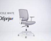 La silla Nicole es una silla giratoria de gran atractivo, con un diseño muy ergonómico y extraordinariamente cómodo. Su elegante combinación de blanco y gris transmite un estilo muy moderno a cualquier oficina.nnVisita esta elegante silla en http://www.ofiprix.com/sillas-de-oficina/sillas-giratorias/nicole-white.html