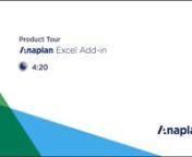 A short product tour to demonstrate the key features of the Excel Add-in.