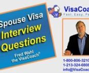 https://www.visacoach.com/cr1-spouse-visa-interview-questions/ What questions are asked at the final consulate interview before a CR1 or IR1 spouse visa is granted? Over the decades while helping couples achieve their dreams of spending lives together in the USA, after theninterview is over, I always ask the couple to tell me about what their experience at thenconsulate was like. And I always ask what were the questions that were asked. As time has gone by, this has allowed me to compile a detai