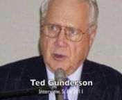 Gunderson&#39;s last interview.nnI wasn&#39;t the interviewer, but I got to ask some questions of Mr. Gunderson at the 57:00 mark.nnI have learned, since the interview was aired, that