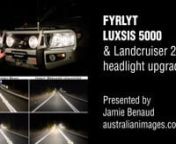 The FYRLYT LUXSIS 5000 was the first driving light released by FYRLYT and aside from the lens design now being a superior PYREX tempered glass instead of Lexan remains the same now a decade on.nnPriced at &#36;599.00 AUD a pair, the LUXSIS is built on the same quality architecture and core components featured in all FYRLYT driving lights, the NEMESIS 9000 and MOFO 12000. Remember all FYRLYT lighting products are actually made here in Australia, not imported from China.nnBefore you purchase any drivi